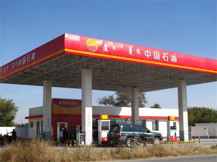 潜江加油站钢结构网架案例1